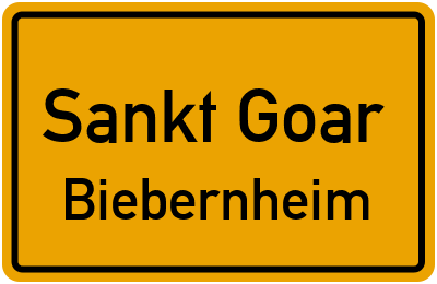 Straßenverzeichnis Sankt Goar Biebernheim