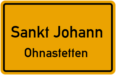 Straßenverzeichnis Sankt Johann Ohnastetten