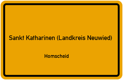 Straßenverzeichnis Sankt Katharinen (Landkreis Neuwied) Homscheid