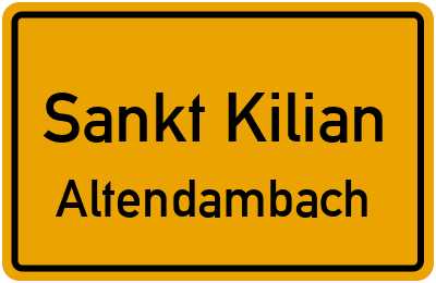 Straßenverzeichnis Sankt Kilian Altendambach