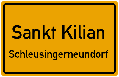 Straßenverzeichnis Sankt Kilian Schleusingerneundorf