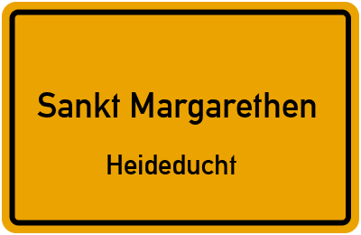 Straßenverzeichnis Sankt Margarethen Heideducht