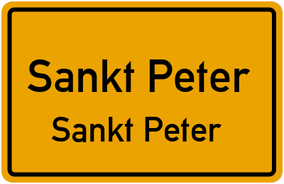 Straßenverzeichnis Sankt Peter Sankt Peter