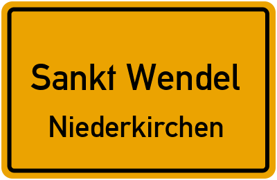 Straßenverzeichnis Sankt Wendel Niederkirchen