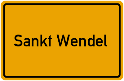 Ortsschild von Sankt Wendel in Saarland