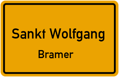 Ortsschild Sankt Wolfgang Bramer