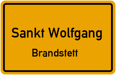 Ortsschild Sankt Wolfgang Brandstett