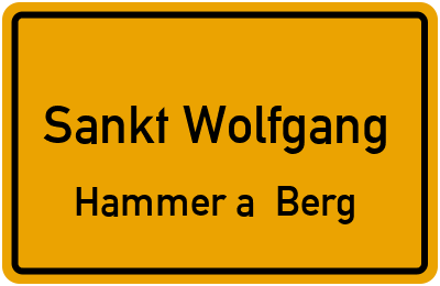 Straßenverzeichnis Sankt Wolfgang Hammer a. Berg