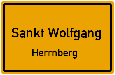 Ortsschild Sankt Wolfgang Herrnberg