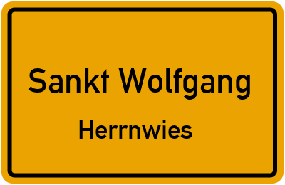 Ortsschild Sankt Wolfgang Herrnwies