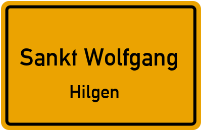 Ortsschild Sankt Wolfgang Hilgen