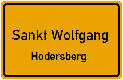 Ortsschild Sankt Wolfgang Hodersberg