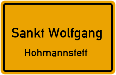 Ortsschild Sankt Wolfgang Hohmannstett