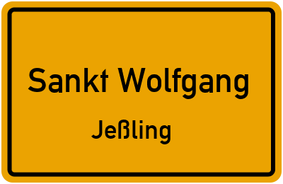 Ortsschild Sankt Wolfgang Jeßling