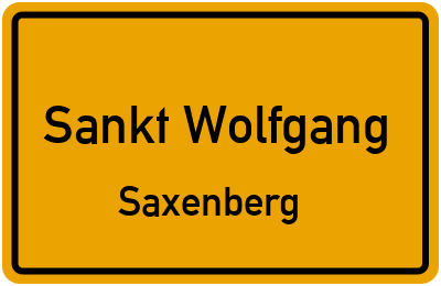 Ortsschild Sankt Wolfgang Saxenberg