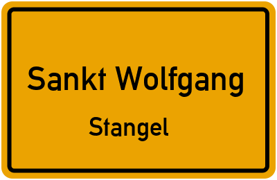 Ortsschild Sankt Wolfgang Stangel