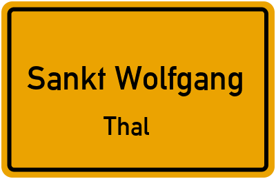 Straßenverzeichnis Sankt Wolfgang Thal