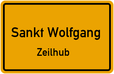 Ortsschild Sankt Wolfgang Zeilhub