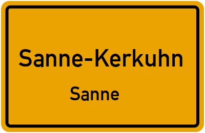 Straßenverzeichnis Sanne-Kerkuhn Sanne