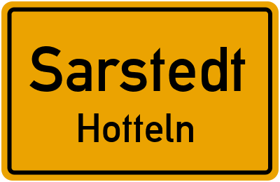 Ortsschild Sarstedt Hotteln