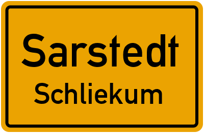 Ortsschild Sarstedt Schliekum