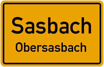 Ortsschild Sasbach Obersasbach