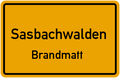 Straßenverzeichnis Sasbachwalden Brandmatt
