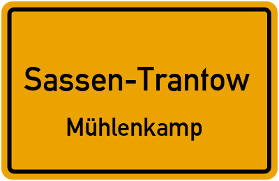 Straßenverzeichnis Sassen-Trantow Mühlenkamp