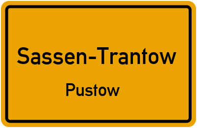 Straßenverzeichnis Sassen-Trantow Pustow
