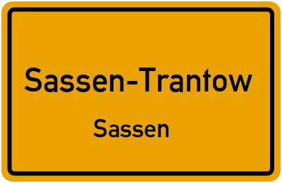 Straßenverzeichnis Sassen-Trantow Sassen