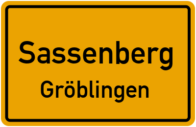 Ortsschild Sassenberg Gröblingen