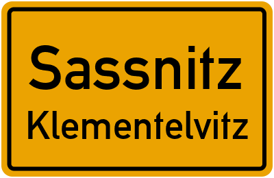 Ortsschild Sassnitz Klementelvitz