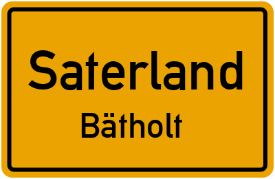 Straßenverzeichnis Saterland Bätholt
