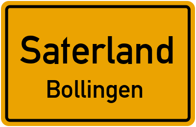 Straßenverzeichnis Saterland Bollingen
