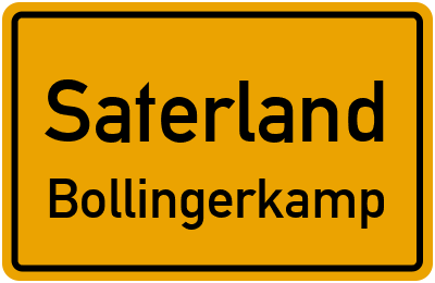 Straßenverzeichnis Saterland Bollingerkamp