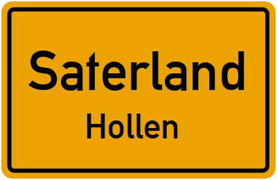 Straßenverzeichnis Saterland Hollen