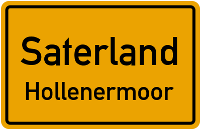 Straßenverzeichnis Saterland Hollenermoor