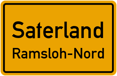 Ortsschild Saterland Ramsloh-Nord