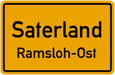 Ortsschild Saterland Ramsloh-Ost