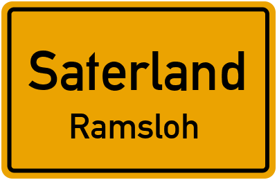 Ortsschild Saterland Ramsloh