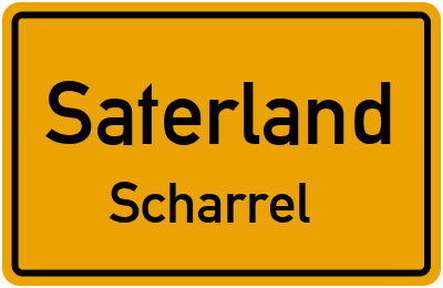 Ortsschild Saterland Scharrel