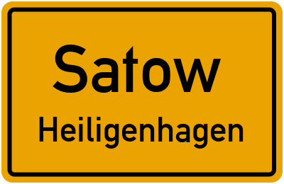 Ortsschild Satow Heiligenhagen