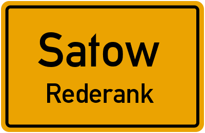 Straßenverzeichnis Satow Rederank