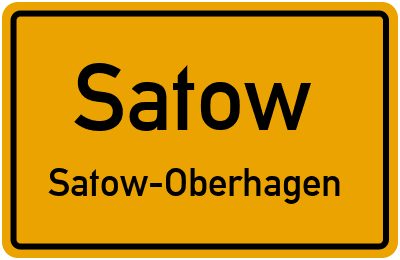 Straßenverzeichnis Satow Satow-Oberhagen