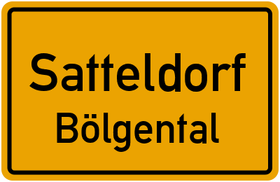 Ortsschild Satteldorf Bölgental
