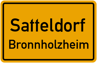 Ortsschild Satteldorf Bronnholzheim