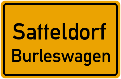Ortsschild Satteldorf Burleswagen
