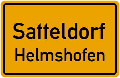 Ortsschild Satteldorf Helmshofen
