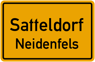 Ortsschild Satteldorf Neidenfels