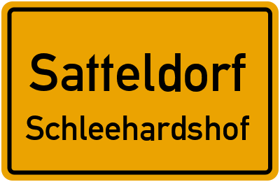 Ortsschild Satteldorf Schleehardshof